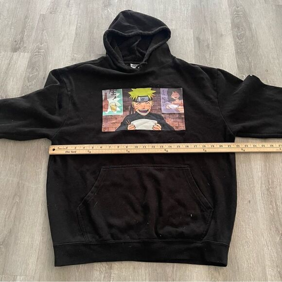 Naruto Shippuden Ichiraku Ramen Soup Shonnen Jump Mens Hoodie Size M Black - Picture 5 of 5
